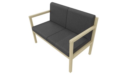 Banquette Noé 2 places avec accoudoirs